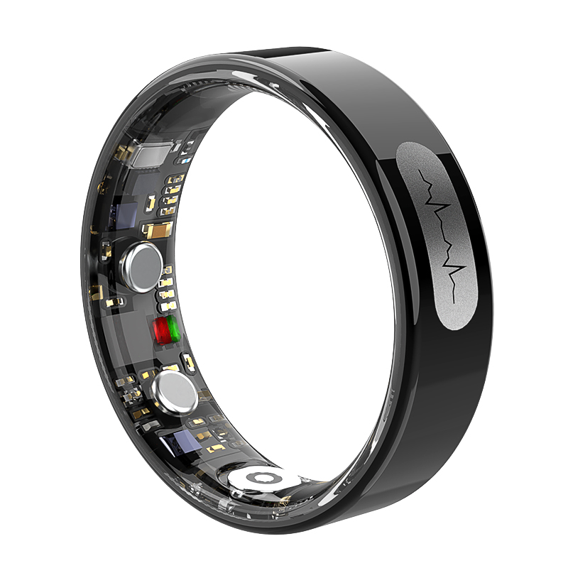 Wolf Sentinel ECG Smart Ring - black, front view