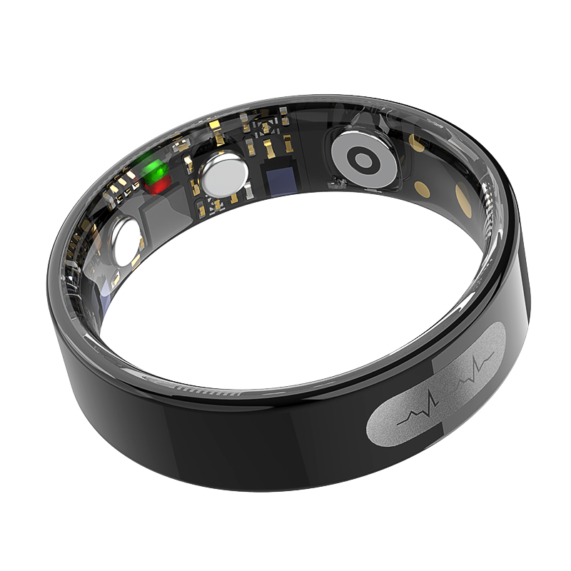 Wolf Sentinel ECG Smart Ring - black, side view