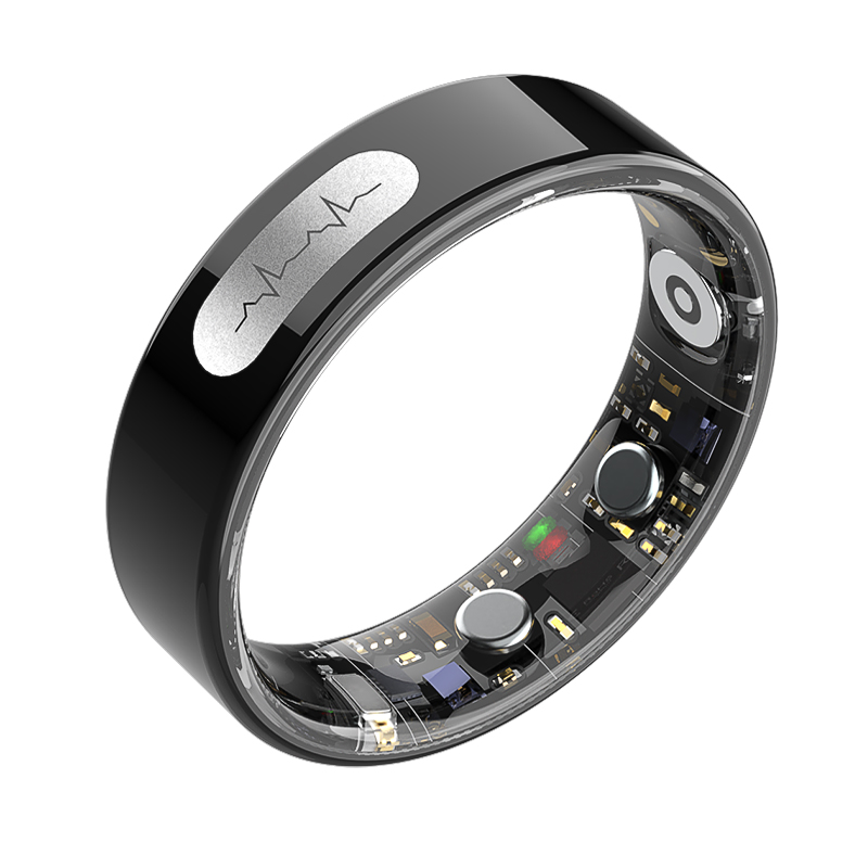 Wolf Sentinel ECG Smart Ring - black, ECG function view
