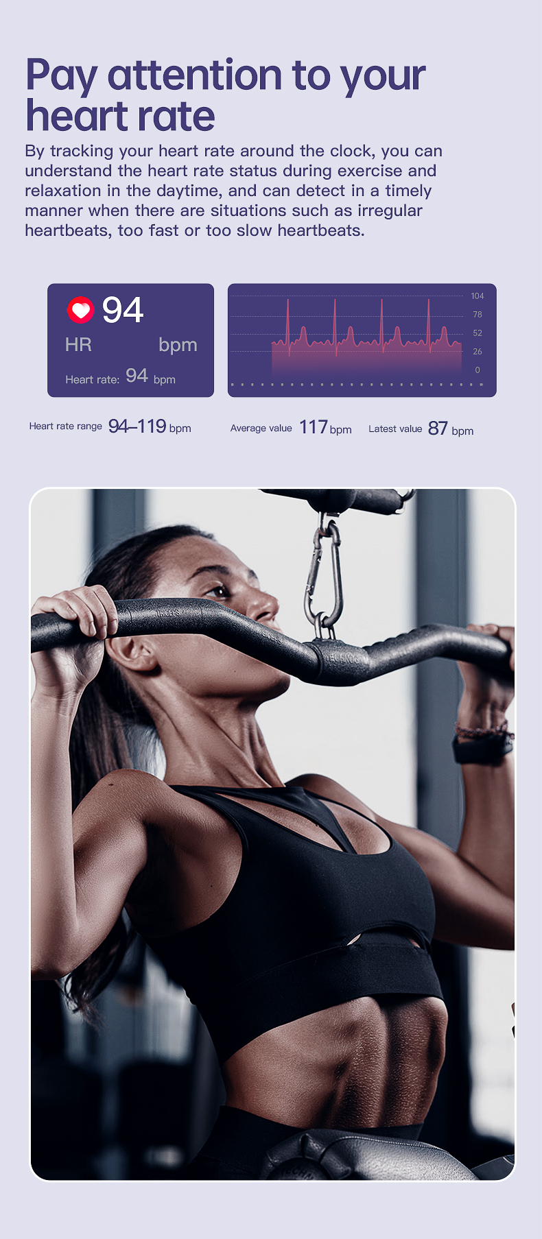 Wolf Sentinel ECG Smart Ring - heart rate information view