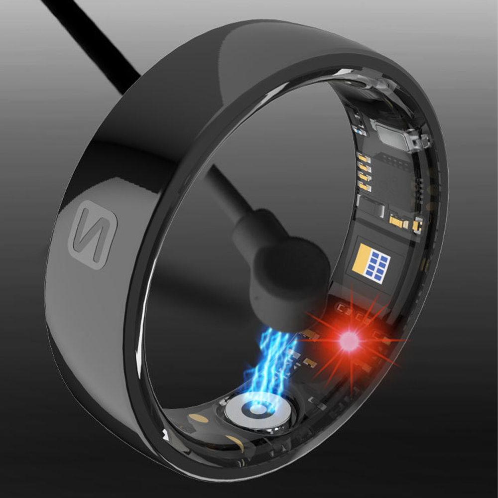 Wolf Omega Spirit Smart Ring - black charging