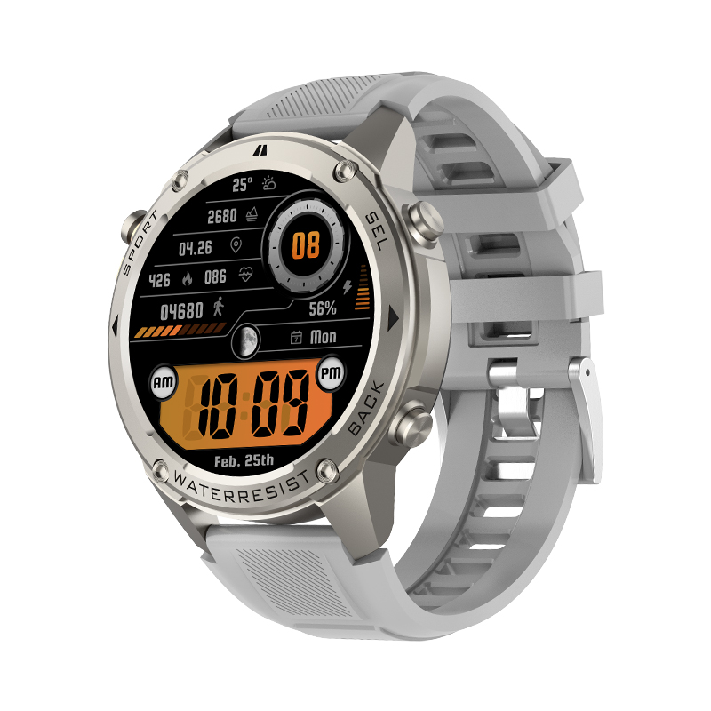 Wolf Alpha Warrior Smart Watch - gray, side view