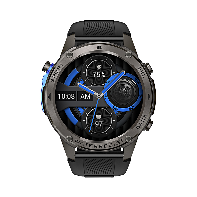 Wolf Alpha Warrior Smart Watch - black, front view