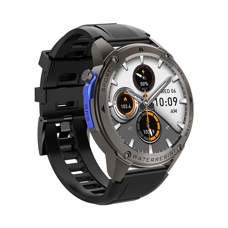 Wolf Alpha Warrior Smart Watch - black, front view