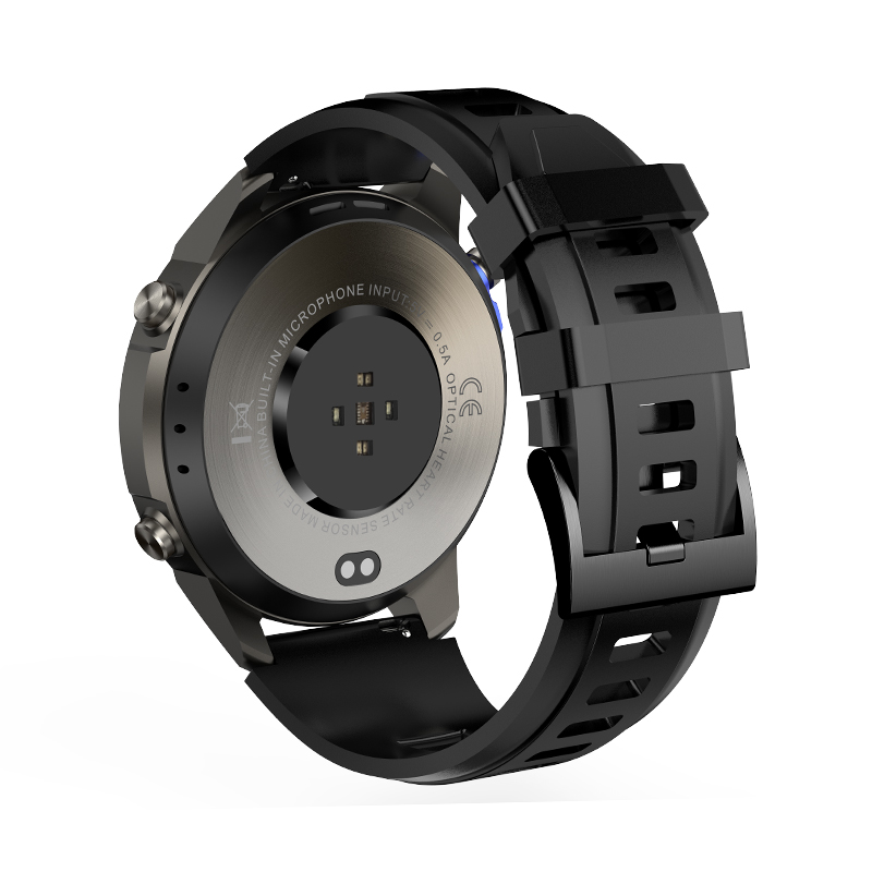 Wolf Alpha Warrior Smart Watch - black, oblique back view