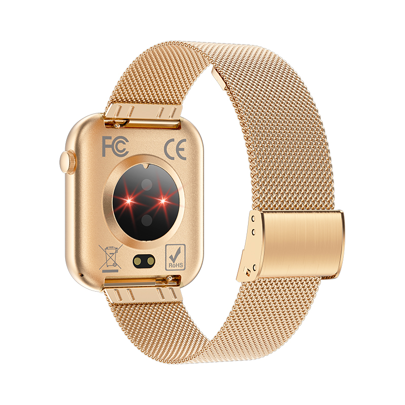 Wolf Beta Sirius Smart Watch - gold steel, oblique back view