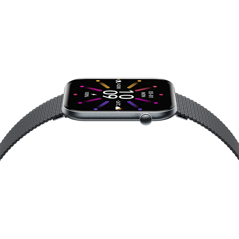 Wolf Beta Sirius Smart Watch - silver steel, side view